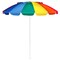 8FT Portable Beach Umbrella with Sand Anchor and Tilt Mechanism for Garden and Patio